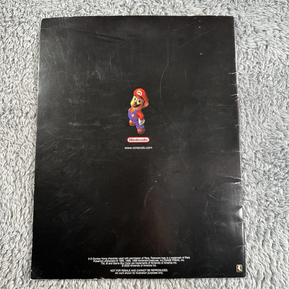 2000 Nintendo Game Boy Color-ing Book New Never Used Clean Mario Pokémon